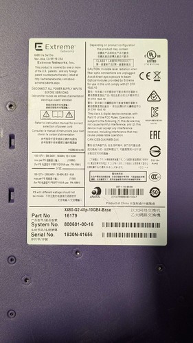 Extreme Networks X450-G2-48p-10GE4 48 port PoE - 10GB SFP - Afbeelding 3 van 3