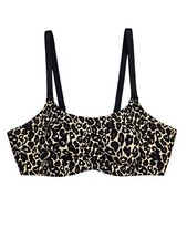 Knix Bra Size 3 Evolution Everyday Wireless Unpadded Black Navy Blue Cheetah