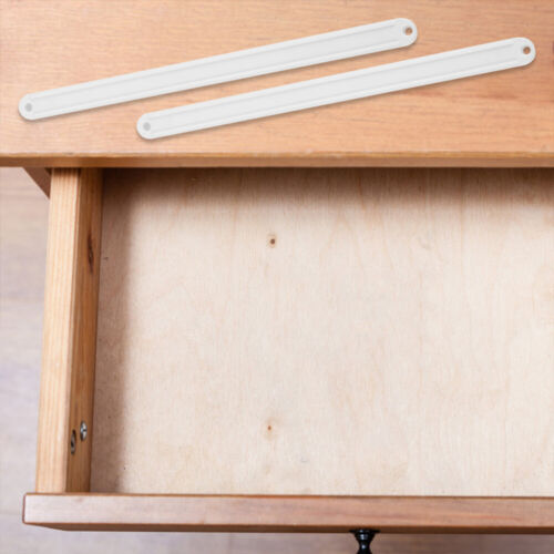 2 Pcs Plastic Drawer Rails Replacement Parts Full Extension Slides - Picture 6 of 12
