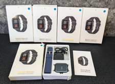  5 x New  Glory Fit Blue Smart Watch Touch Sc...