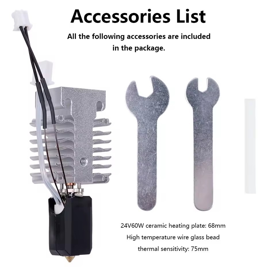 Hot End Heating Block Extrusion Kit For Creality Ender 3 V3 SE 3D Printer Parts