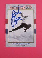 DICK BUTTON signed autographed OLYMPIC ICE SAKTING card