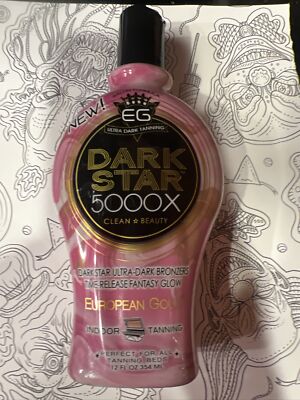 European Gold Dark Star 5000X Ultra Dark Tanning Lotion 12 Oz