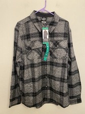 Colorado Clothing Men  s Plaid Flannel Shirt Black /Gray, Size XL