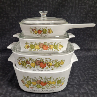 Vintage Corning Ware Spice of Life 7-Piece-Read for Full List (Liters and CMs)