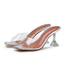 clear kitten heels