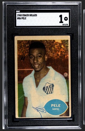 1965 Crack Golazo PELE Brazil Tarjeton Soccer #86 SGC 1