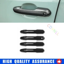 For Toyota RAV4 2019-2023 Carbon Fiber Exterior Side Door Handle Frame Trim 4PCS