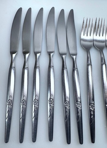 SILVERWARE ~ AMC ~ MCM ~ MADRID GARDEN ROSE ~ 34pc Lot ~ COMPLETE 4pc Place Set+ - Picture 2 of 10