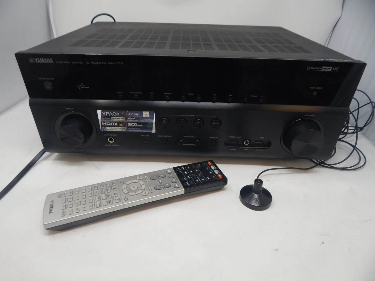 Yamaha Natural Sound AV Receiver RX-V773 Bundle w/ Remote and IR