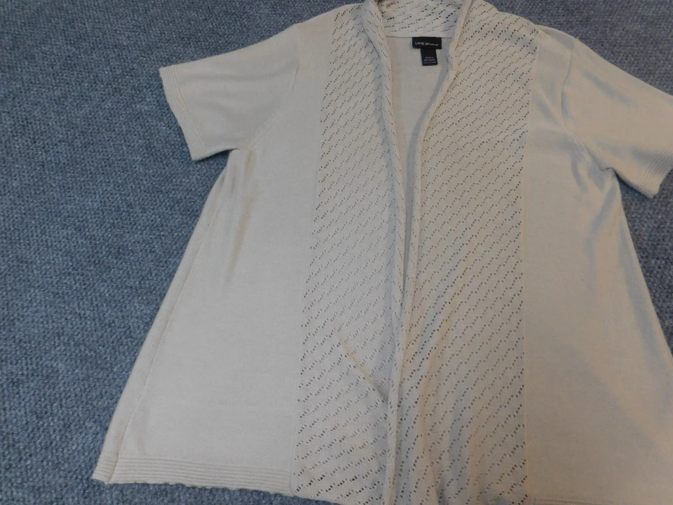 Suéter Lane Bryant para mujer 22 cárdigan beige pesado cálido Foto 3 de 4