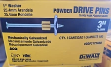 DeWalt DDF3001650 3" Powder Drive Pins With Washer  100pc
