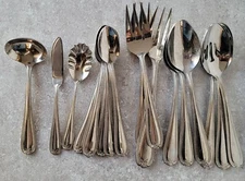 Pre-Owned Old World Bead Pointed Temptations Stainless Flatware Serving Set Lot