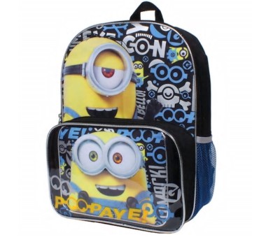 minion backpack and lunchbox