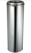 ALLFUEL HST Chimney Pipe (12" x 8" ) Double Wall w/ Twist Lock Stainless Steel