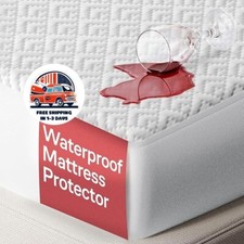 Protector de colch n impermeable, tama o queen, silencioso, con bolsillo profund