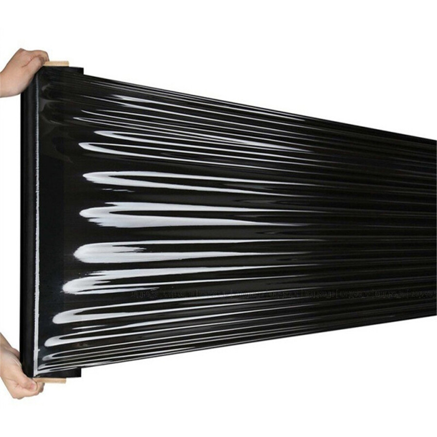 Stretchfolie Palettenfolie Verpackungsfolie 150% Dehnbarkeit Breite 50cm 2 45kg Schwarz 10651 1