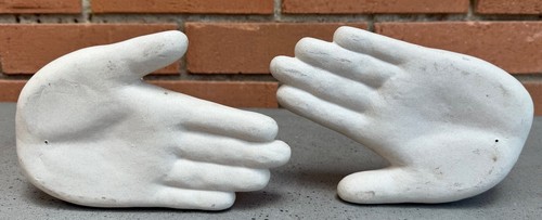 Set Vintage Sculptural Left Hand Ceramic Planters Vases Modern Art Pottery MCM - Picture 11 of 11