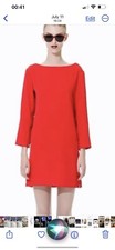 Marc By Marc Jacobs Red Clark Zipper Twill Dress Size XS