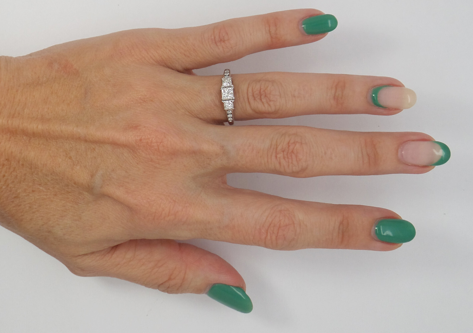 1CT Natural Diamond Anniversary Engagement Wedding Bridal Ring 14K White Gold