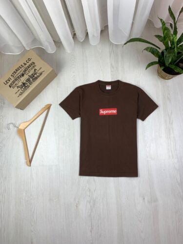 2005 Supreme Box Logo Hoodie Brown on Brown Vintage XXL 2XL VNDS FLAWLESS  RARE