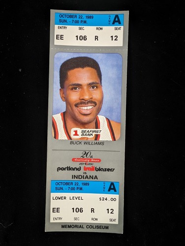 22. Oktober 1989 Portland Trail Blazers Indiana Pacers NBA Ausstellung Spiel Ticket - Bild 2 von 4