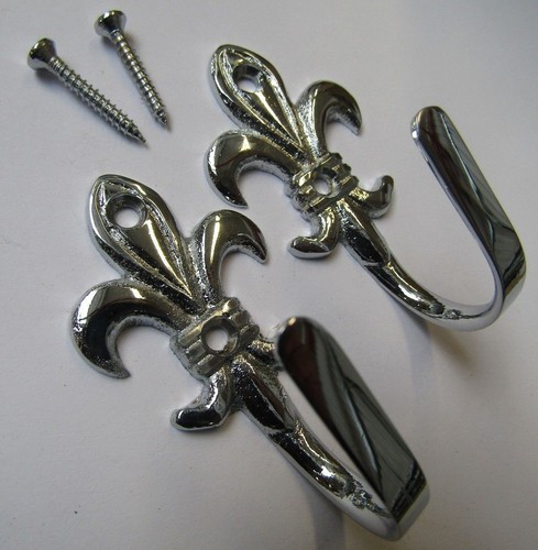 Solid brass 2 X CURTAIN TIE BACK HOOKS HOLD BACKS SCREW IN METAL TASSEL HOOK - Picture 14 of 19