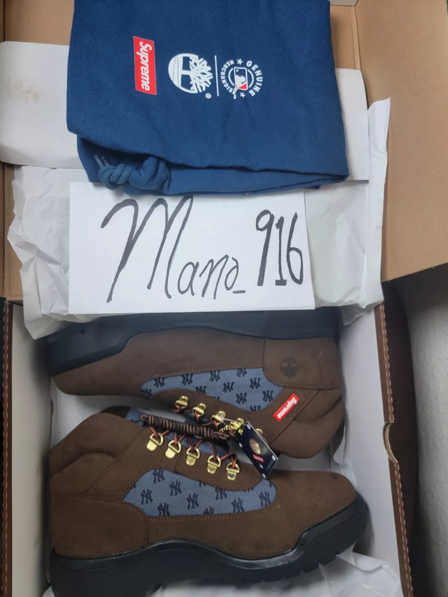 🔵 Supreme x NY Yankees x Timberland Field Boot ‘Brown’ Sz12. TB 0A5T1U D33 ✅️