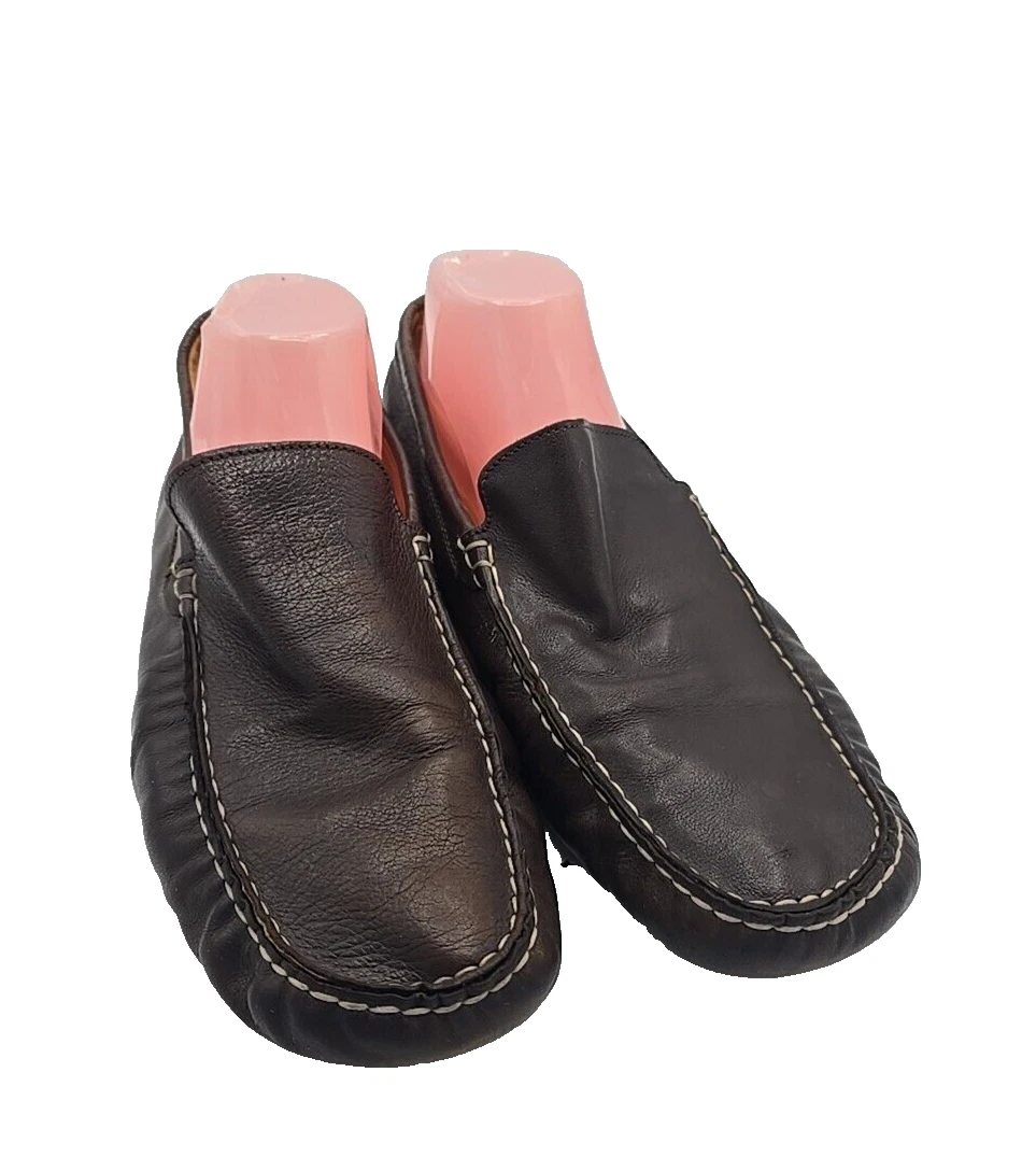 Fieramosca & Co Brown Leather Slip On Driving Loafer Casual Shoes Mens Size 10.5