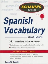 Schaums Outline of Spanish Vocabulary, 3ed (Schaums Out - VERY GOOD