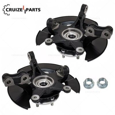 2x Front L&R Steering Knuckle & Wheel Hub Bearing Assembly for Honda Pilot 05-08