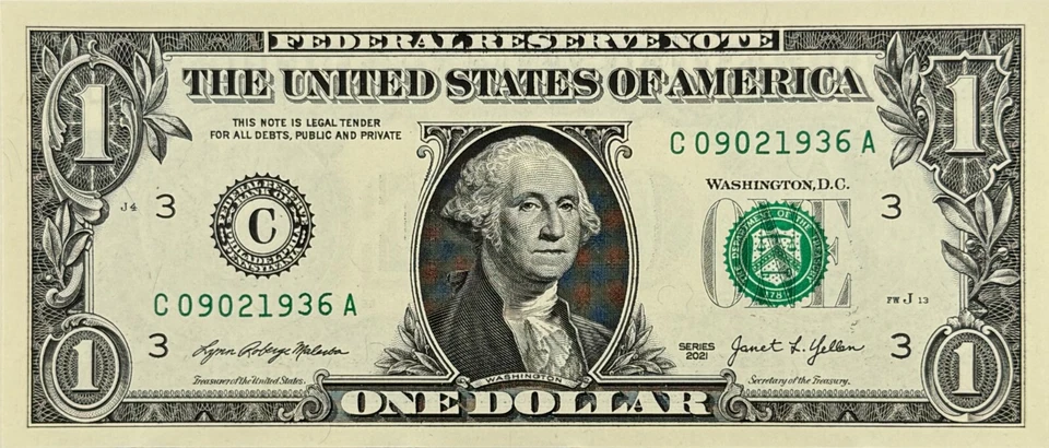 September 2nd 1936 or 9th February Uncirculated Birthday Dollar Fancy Serial - Image 2 of 3