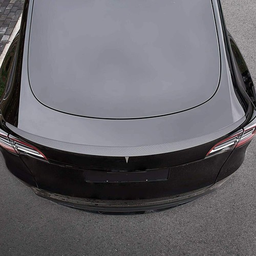 OE-Style Real Carbon Fiber Rear Trunk Spoiler Wing for 2020-2023 Tesla Model Y - Picture 2 of 12