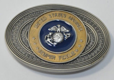 USMC United States Marine Corps Military Bradford Exchange Belt Buckle A0106