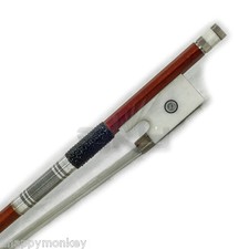 High Quality New 4/4 Violin Bow Brazilwood Mongolian Horsehair with Silver Wrap
