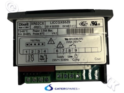 Controllore Celle Frigorifero Controller Dixell XR06CX-5N0C1 - Regolazione Frigoriferi E Celle Frigo Termometro Cella Frigo