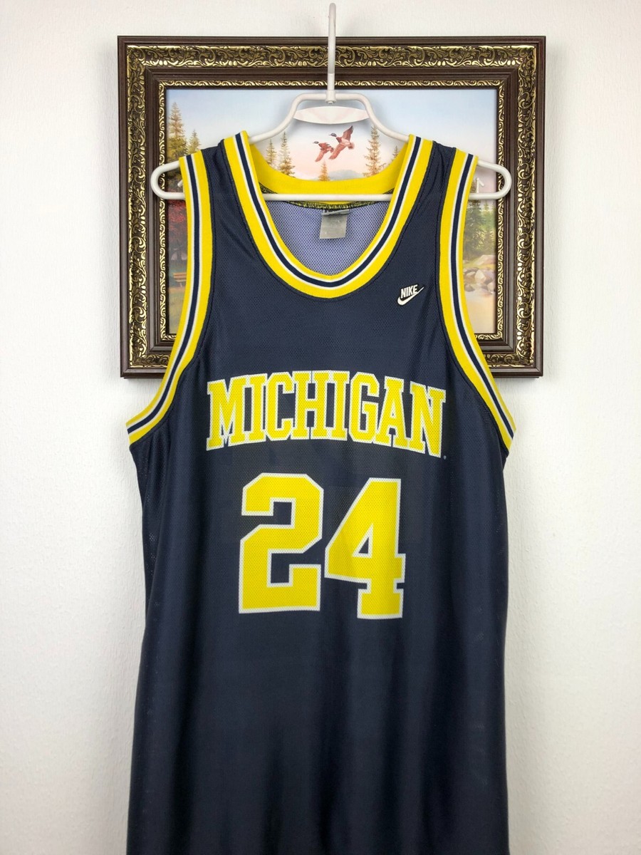 美品希少 ナイキ ミシガン大学 アメフト カレッジユニフォーム Vintage Nike Jimmy King #24 Michigan Wolverines Basketball Jersey