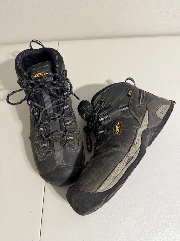 S 9.5 Ee Detroit Mid Steel Toe Waterproof Work Boot Black