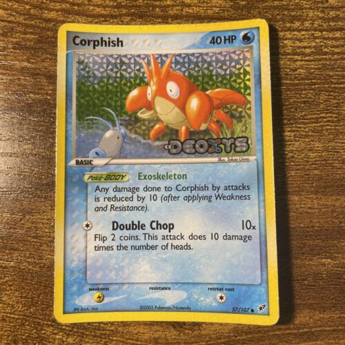 Corphish 57/107 EX Deoxys Stamped Reverse Holofoil Rare NM - Picture 1 of 5