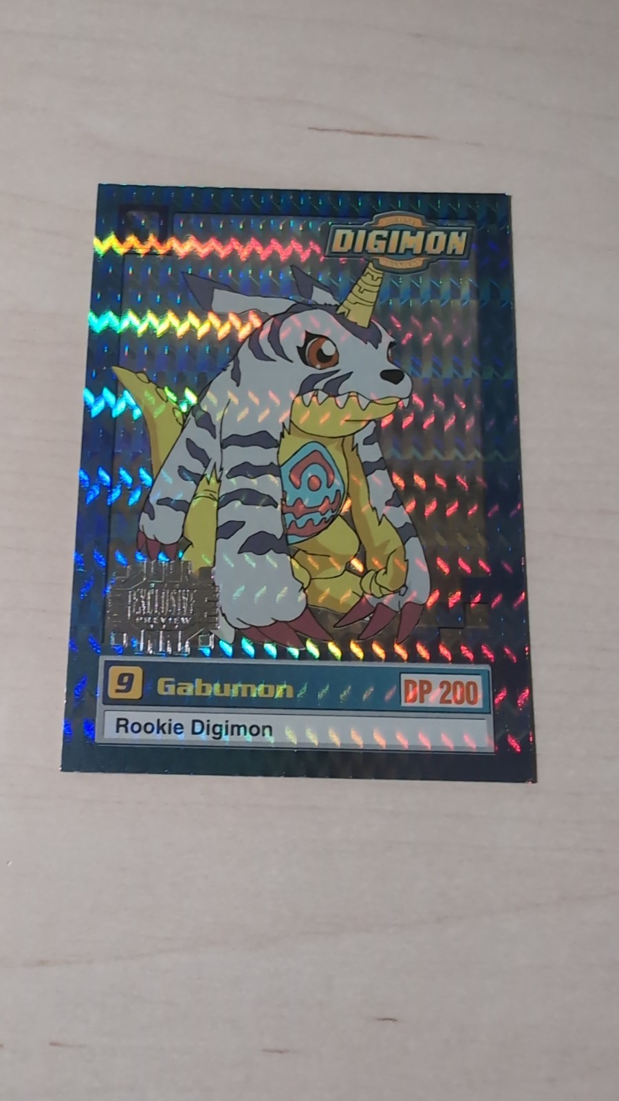 Upper Deck Digimon Gabumon Rookie Holo Card #9 DP 200 12/34 LP