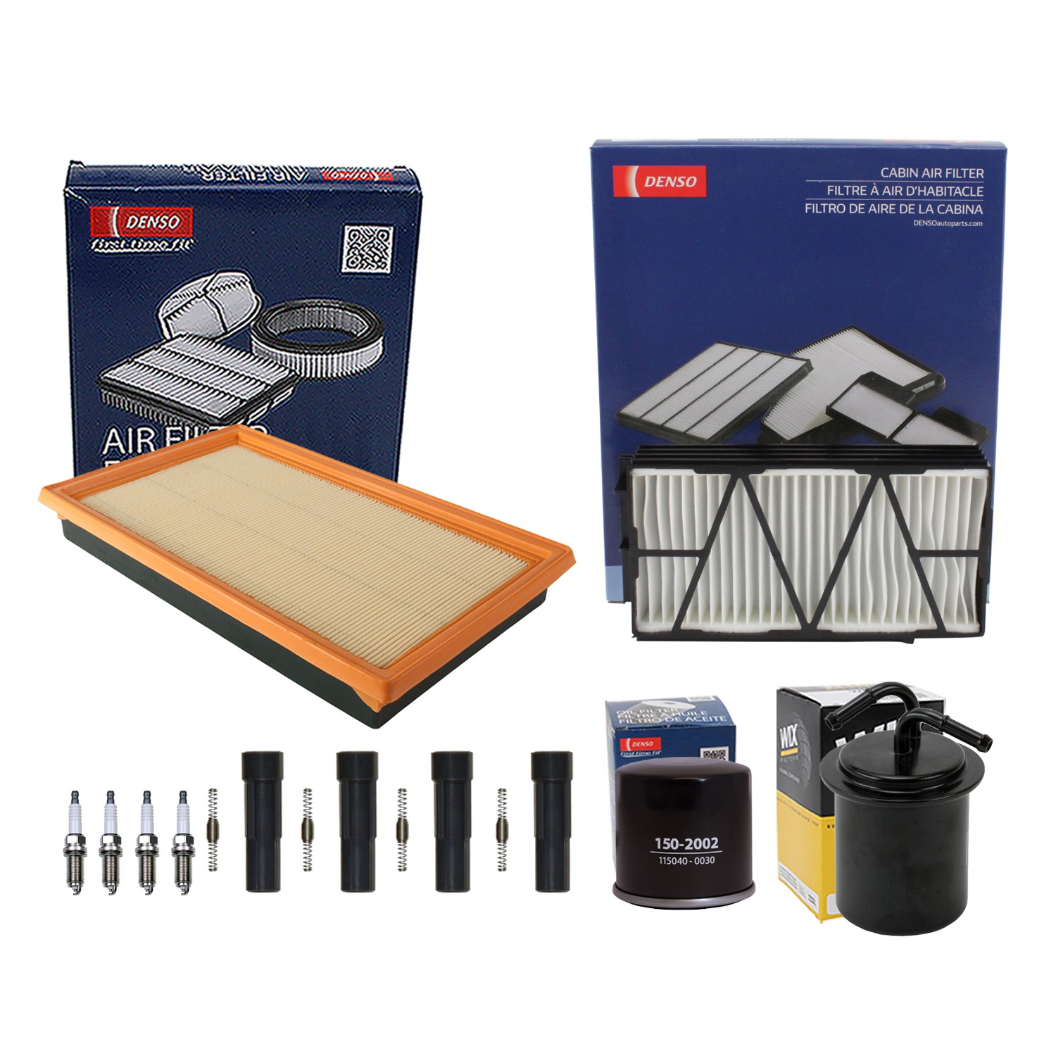 Denso Tune Up Kit 4 Spark Plugs  Boots Kit for Baja Turbo 2.5 H4 Turbo EJ255 04