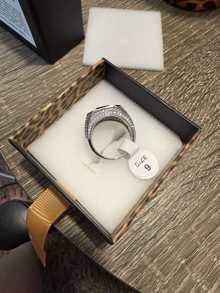 Bomb Party Untamed Colección Todo Género Talla 9 Negro Ónix Cúbico Circ Rodio Foto 4 de 4