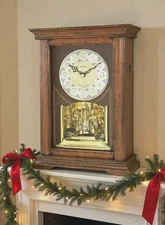 RHYTHM WSM Highland Mantel / Table Clock (CRH270UR06) Delicate Traditional Wood