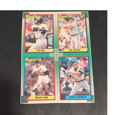 Topps MLB Baseball Jim Rice Ripken Ryan Sandberg 4 Card Lot