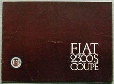 Fiat 2300s Coupe Car Sales Brochure C1964 2284 Fiat 2300s Coupe Car Sales Brochure C1964 2284