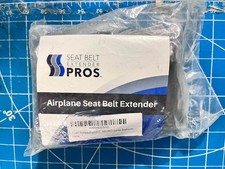 2-airplane Seat Belt Extenders Extension Airlinebuckle Seatbelt Black W Pouch