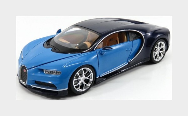 1:24 Welly Bugatti Chiron Le Patron 2016 2 Tone Blue WE24077BL Modellbau-image