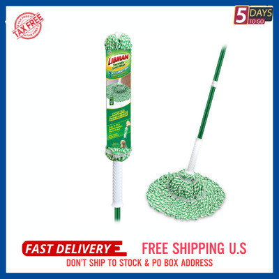 Libman Tornado Twist Mop with Cotton Blend Head Steel Handle Green & White