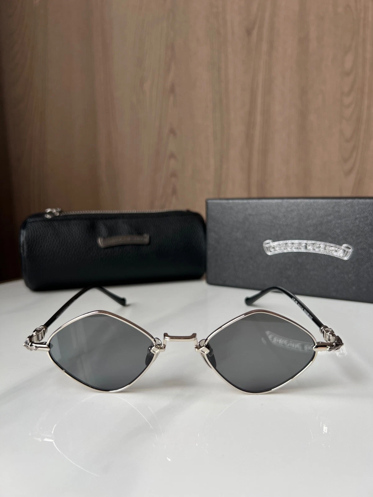 Chrome Hearts Sunglasses Diamond Dog Black