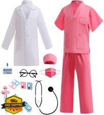 BanKids Doctor Costume Kids Career Day Pretend Playset Lab Coat